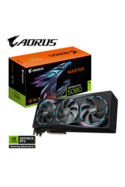 Gigabyte AORUS GeForce RTX 5080 MASTER GV-N5080AORUS M-16GD 16G 256bit GDDR7 ...
