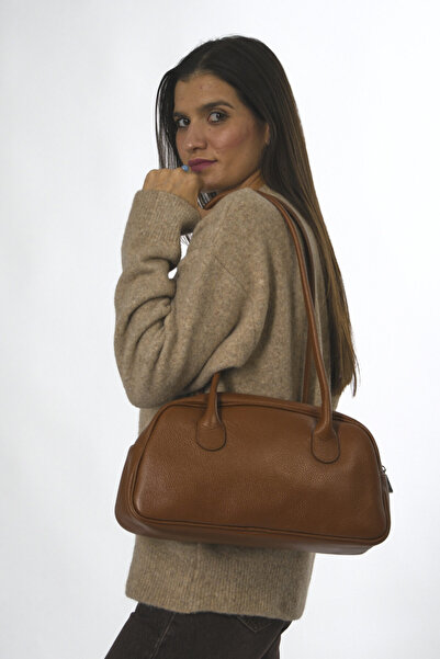 ABBRA Γυναικεία τσάντα από δέρμα Vegan με διπλό λουράκι