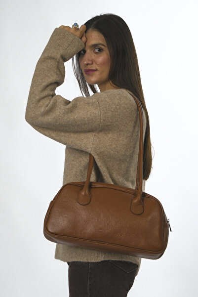 ABBRA Γυναικεία τσάντα από δέρμα Vegan με διπλό λουράκι