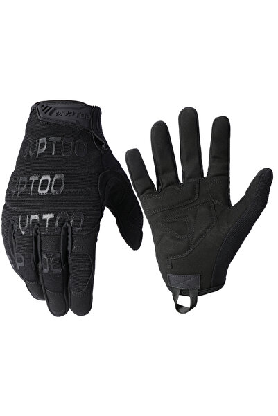 Choice قفازات تكتيكية خارجية سوداء مقاس XL للتدريب على شاشة اللمس والتسلق وال...