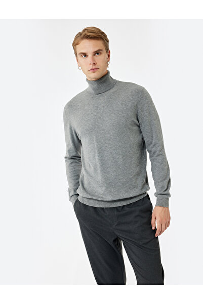 Koton Pulover de tricotat de bază cu mânecă lungă, amestec de viscoză
