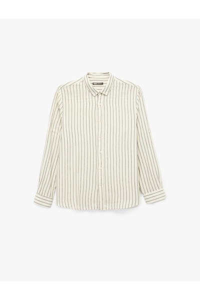 Koton Regular Fit Pamuklu Klasik Yaka Uzun Kollu Gömlek