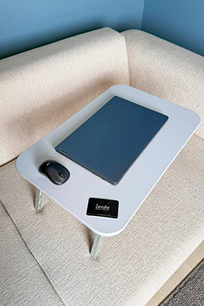 Zevahir Mobilya Dekorasyon Katlanabilir Yatak Koltuk Üstü Hasta Servis Masası Laptop Bilgisayar Sehpası