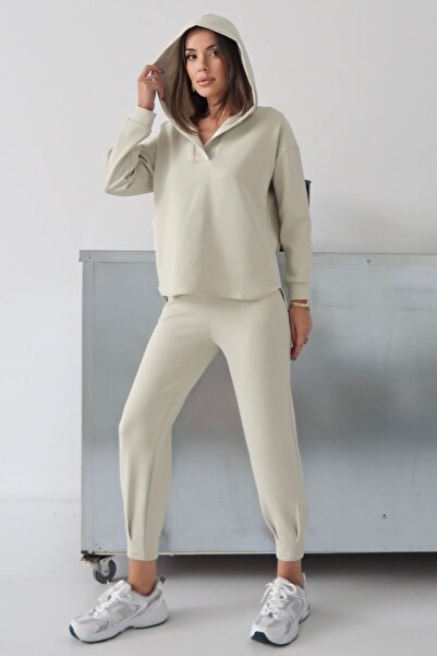 modavingo Women's Beige Dive Suit with Trousers and Pants