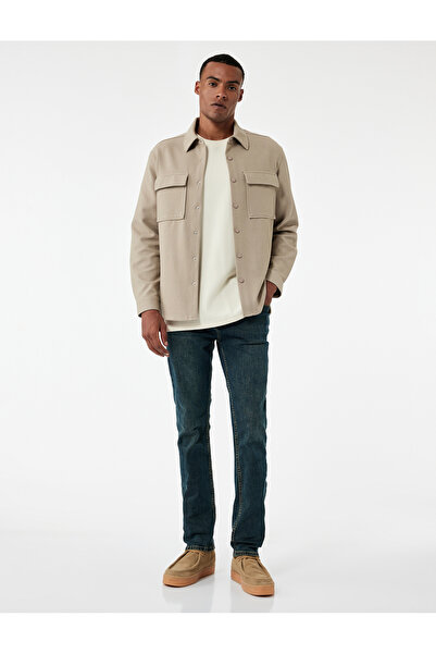 Koton Βαμβακερό τζιν παντελόνι με κανονική μέση λεπτή εφαρμογή - Brad Jean