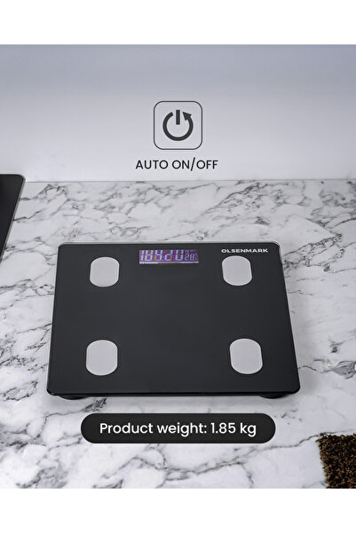 Olsenmark Ombs2256 Digital Personal Scale, 180kg Capacity ,link With Phone , Weighing Machine, Measurement