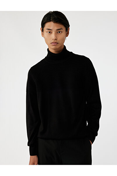 Koton Uzun Kollu Balıkçı Yaka Basic Triko Kazak