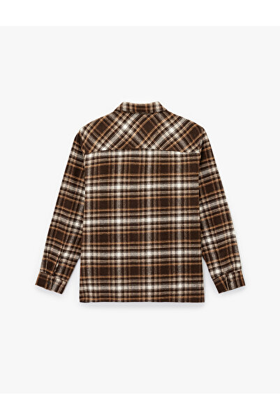 Koton Καρό πουκάμισο ξυλοκόπο με μακριά μανίκια με λεπτομέρεια τσέπης