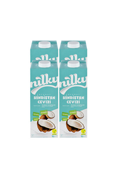 NİLKY Hindistan Cevizi Sütü Glütensiz Bitkisel Bazlı Laktosuz Vegan 4x 1lt