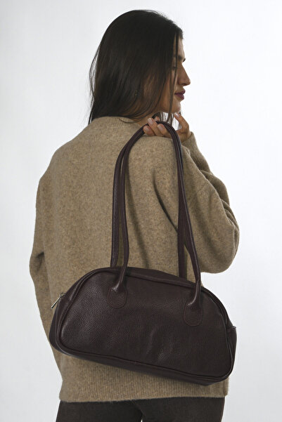 ABBRA Women's Double Strap Lined Vegan Leather Bag