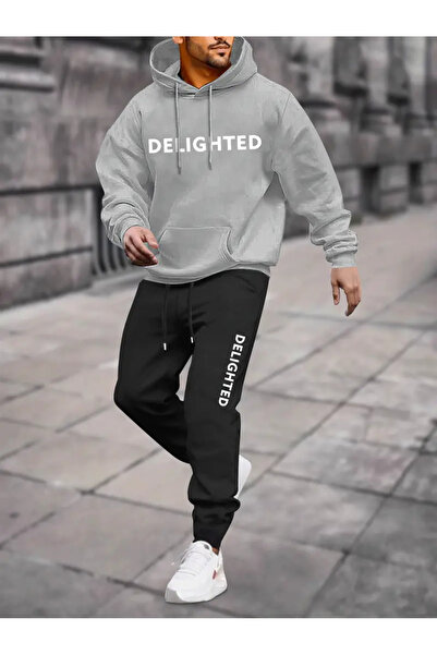 HOFFNUNG Радостен комплект от горна и долна част на спортен екип с качулка в голям размер