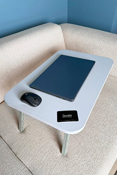 Zevahir Mobilya Dekorasyon Katlanabilir Yatak Koltuk Üstü Hasta Servis Masası Laptop Bilgisayar Sehpası