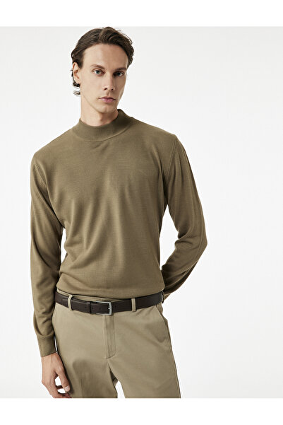 Koton Pulover de tricotaj de bază cu mânecă lungă și guler vertical