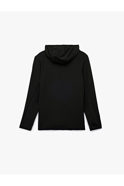 Koton Slim Fit Long Sleeve Zippered Pocket Detailed Hooded Sports Sweatshirt