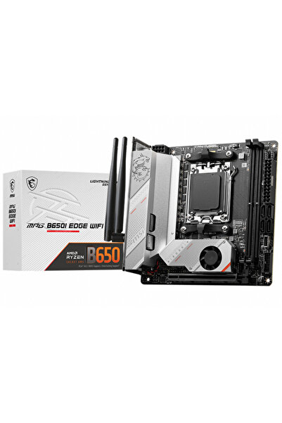 MSI MPG B650I EDGE WIFI AMD B650 Soket AM5 DDR5 6600(OC)MHz Mini-ITX Gaming (Oyuncu) Anakart