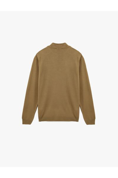 Koton Long Sleeve Regular Fit Stand Collar Basic Knitwear Sweater