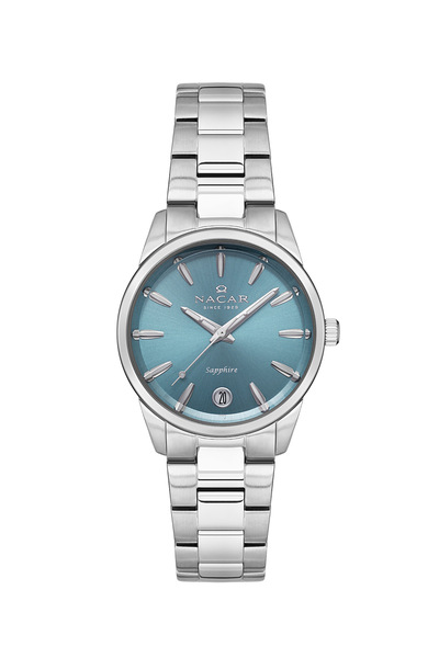 Nacar SAFİR CAM KLASİK GÜMÜŞ KADIN KOL SAATİ NC34-39B639-ANM