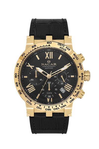 Nacar SAFİR CAM SPOR SİYAH ERKEK KOL SAATİ NC34-29B679-DBL1