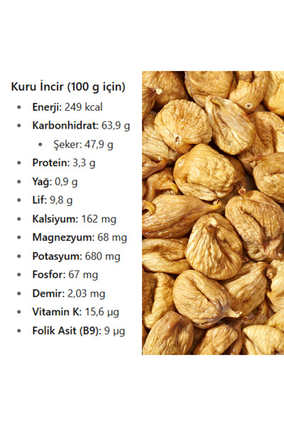calimyrna %100 Doğal - Üreticiden - İnce kabuklu Ballı Orta boy Germencik Dağ Inciri (1 KG)
