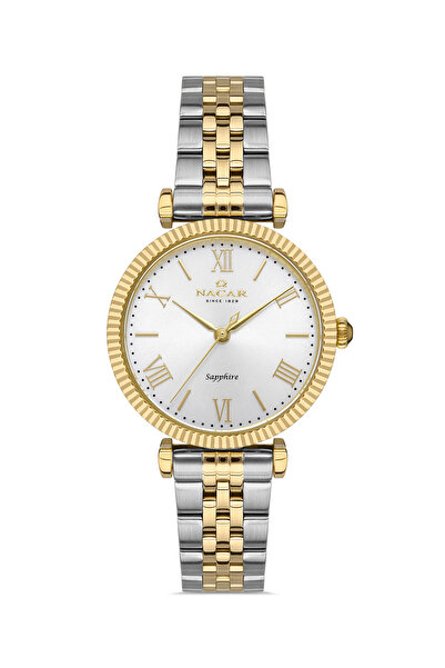 Nacar Sapphire Glass Classic Silver - Gold Women's Watch Nc34-39B553-Csm