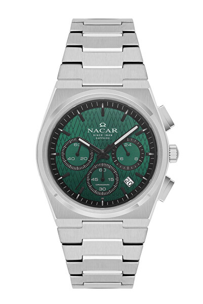 Nacar SAFİR CAM SPOR GÜMÜŞ ERKEK KOL SAATİ NC41-299795-ANM