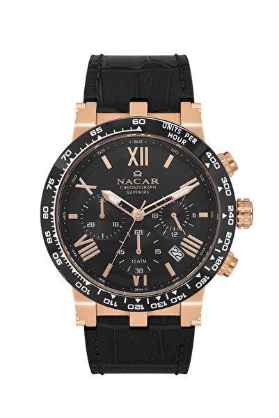 Nacar SAFİR CAM SPOR SİYAH ERKEK KOL SAATİ NC34-29B679-RBL1