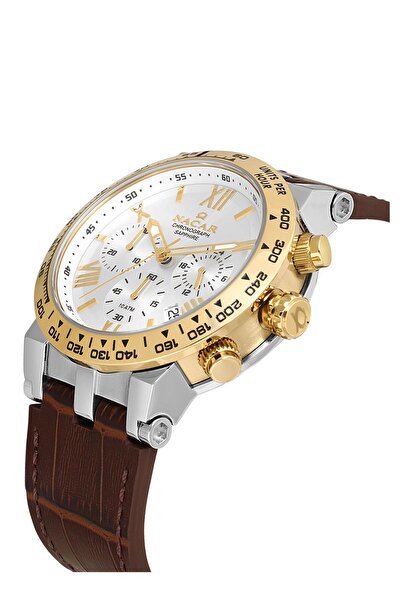Nacar Sapphire Glass Sport Brown Men's Wristwatch Nc34-29B679-Csl2