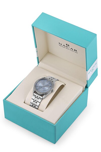 Nacar Sapphire Glass Silver Women's Wristwatch Nc34-39B677-Alms