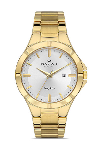 Nacar ساعة يد رجالية كلاسيكية من الزجاج الذهبي الذهبي NC36- 291032 -DSM