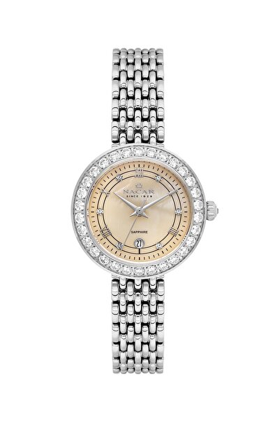Nacar Sapphire Glass Silver Women's Wristwatch Nc34-39B717-Aoms