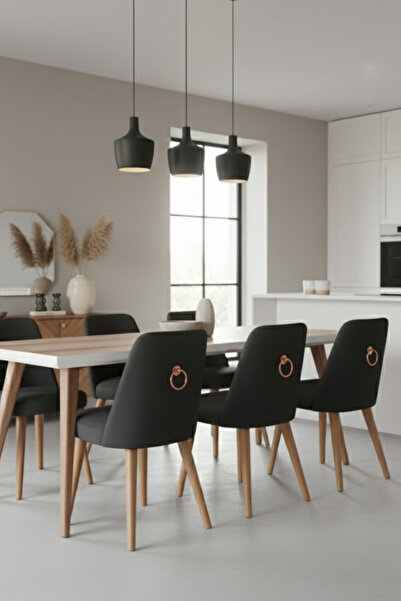 MegaVitrin Ring Pendulum Handle - Copper Chair Back and Furniture Handle - Top Screw - 60 mm Diameter