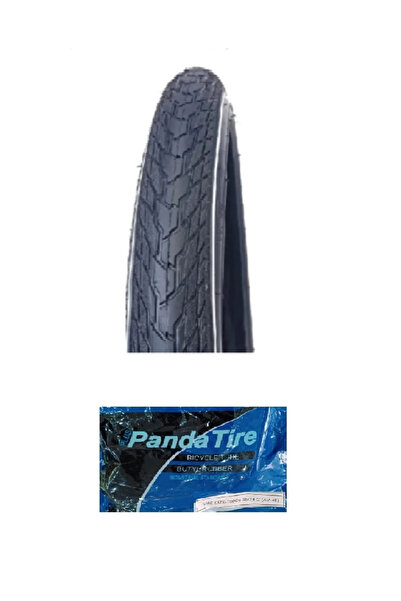 GRL 28 Jant 700x40 (28x1.60) 1 mm Zırhlı Reflektörlü 5101 Bisiklet Dış Lastiği+Panda İç Lastik Seti