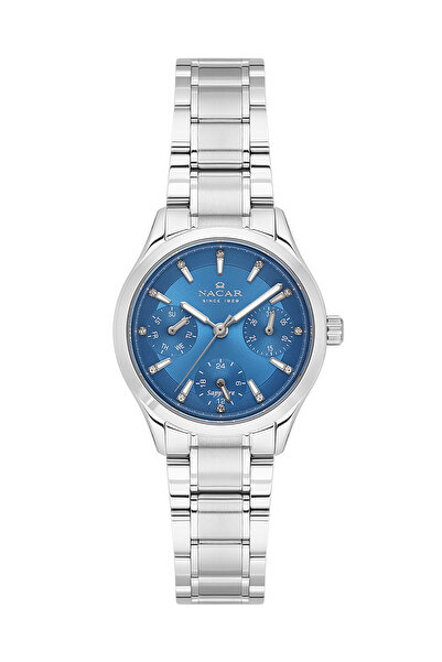 Nacar SAFİR CAM SPOR GÜMÜŞ KADIN KOL SAATİ NC33-398316-ALM