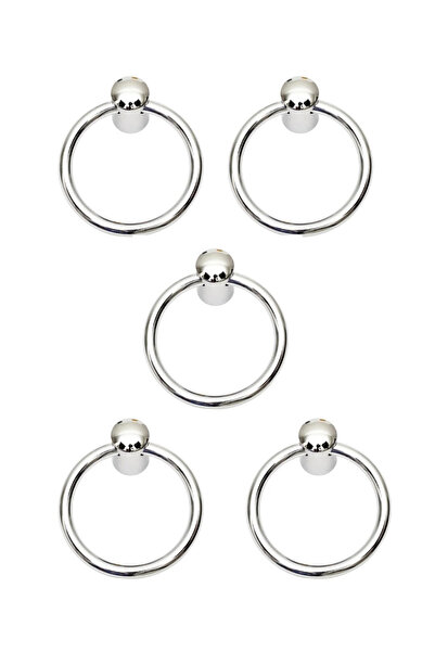 MegaVitrin مجموعة مقابض أثاث دائرية متأرجحة مكونة من 5 قطع - برغي واحد - مقاب...