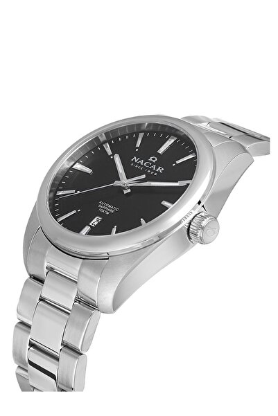 Nacar Sapphire Glass Classic Silver Men's Wrist Watch Nc08- 29430248 -Abm