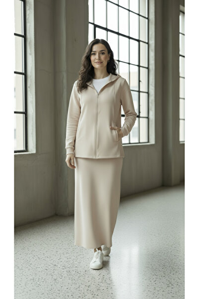 SARE ERKMEN Scuba Fabric Skirted Tracksuit Set