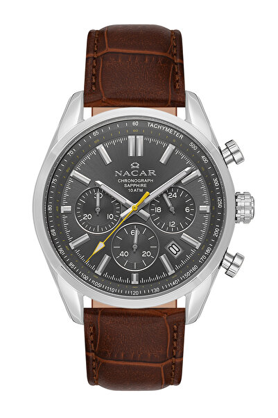 Nacar Safir Glass Sports Brown Men's Wristwatch Nc34- 290713 -Agl2