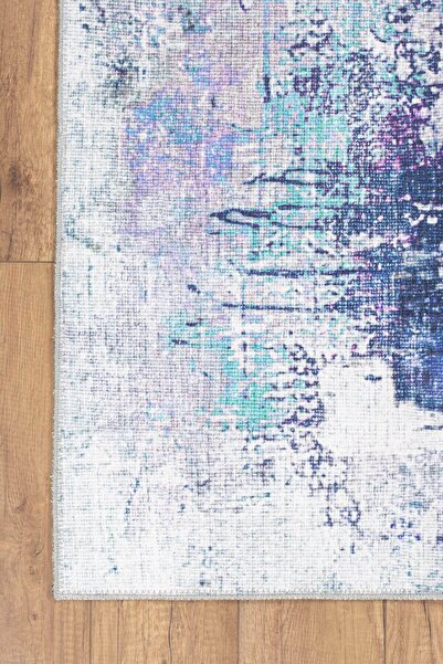 ARTLOOP Funk Dokuma Taban Dekoratif Modern Gri / Mavi Halı AL 220