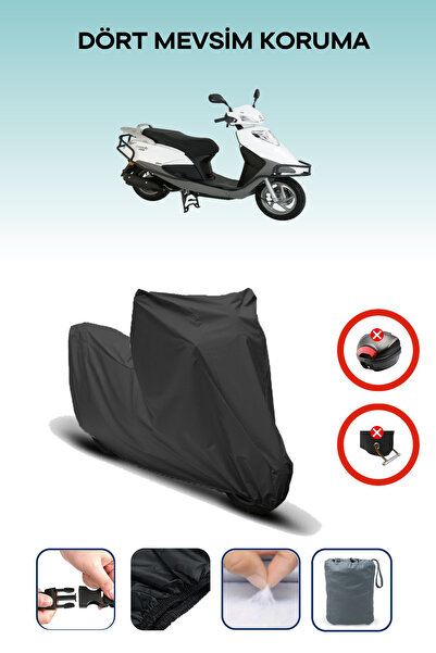 Breen Black Abush Speedy 110I Compatible Motorcycle Tarpaulin, Motor Cover