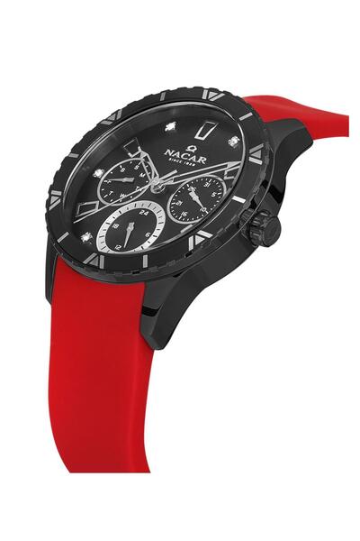 Nacar Sapphire Glass Sport Red Women's Wristwatch Nc38- 396350 -Bbs4