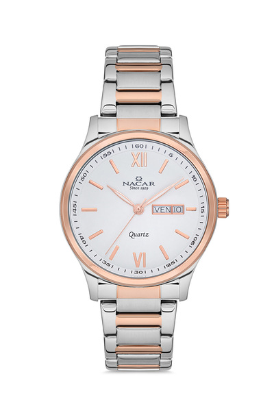 Nacar KLASİK GÜMÜŞ - ROSE ERKEK KOL SAATİ NC31-29B155-EWM