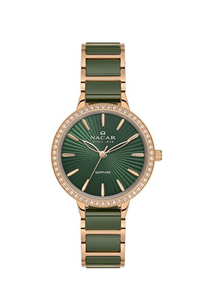 Nacar SAFİR CAM YEŞİL KADIN KOL SAATİ NC33-398208-RNMS
