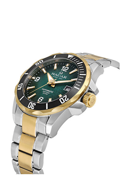 Nacar Sapphire Glass Sports Silver - Gold Men's Wristwatch Nc36- 291738 -Cnm