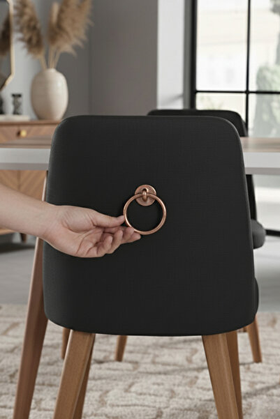 MegaVitrin Ring Pendulum Handle - Copper Chair Back and Furniture Handle - Top Screw - 60 mm Diameter