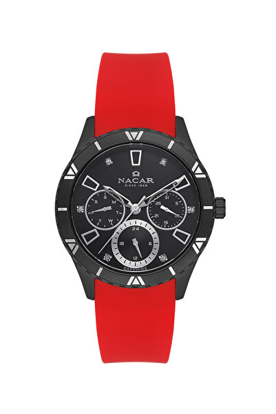 Nacar Sapphire Glass Sport Red Women's Wristwatch Nc38- 396350 -Bbs4