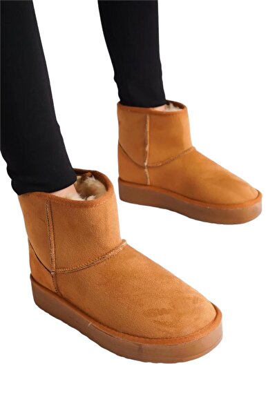Liger Klasik Mini Boy Kalın Taban Kadın Bot TABA