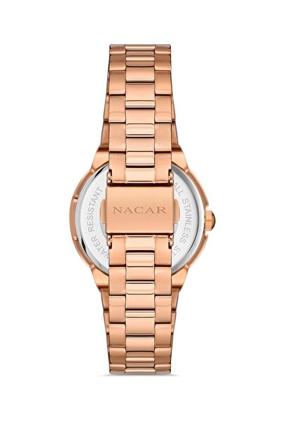 Nacar Safir Glass Rose Gold Women's Wristwatch Nc34-39B527-Rsms