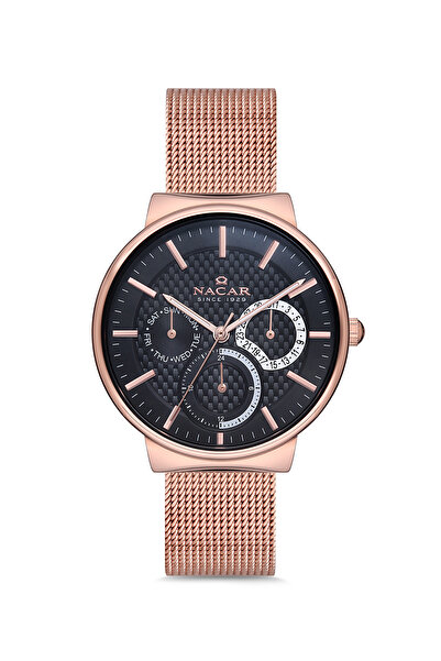 Nacar ساعة يد نسائية من الذهب الوردي NC18-3914C033-RBM