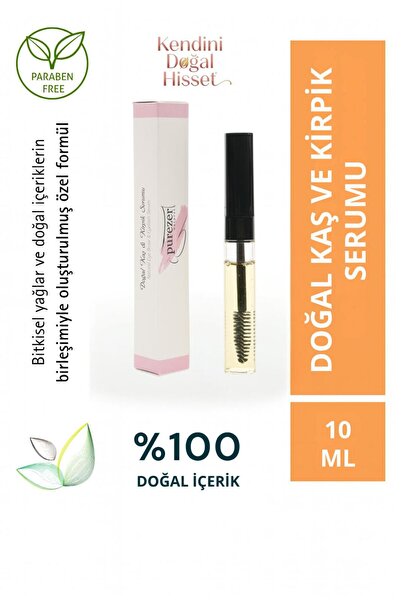 PUREZER NATURAL Doğal Kaş Ve Kirpik Serumu 10 ml | %100 Doğal Içerik | Bitkis...