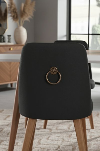 MegaVitrin Ring Pendulum Handle - Antique Yellow Chair Back and Furniture Handle - Top Screw - 60 mm Diameter